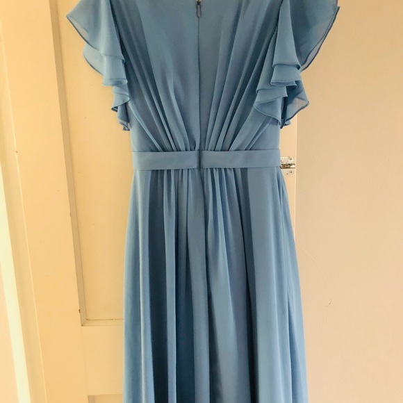 Blue Azazie Floor Length Bridesmaid Dress - Picture 5 of 6